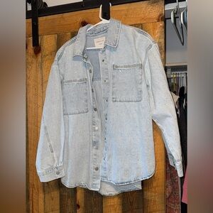NWT Light Blue Denim Shirt Jacket